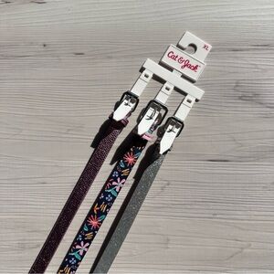 NWT Cat & Jack Kids' Belt Set - Purple, Multicolor, and Silver